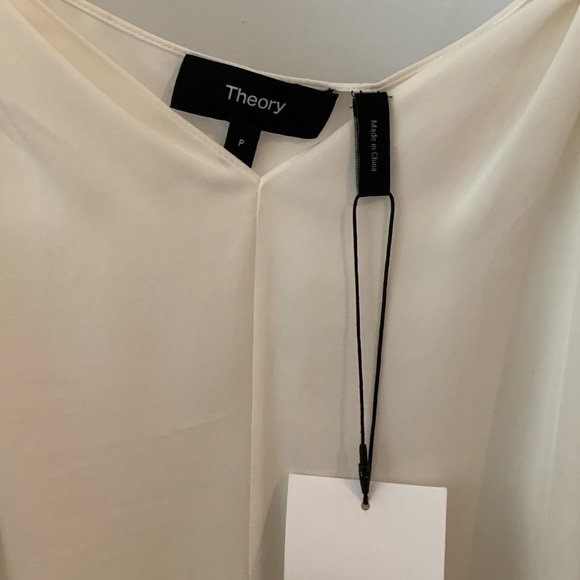 NWOT Theory Silk Camisole Cream Size P - Picture 5 of 8